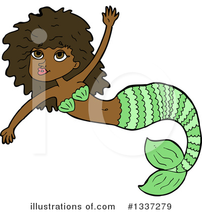 Royalty-Free (RF) Mermaid Clipart Illustration by lineartestpilot - Stock Sample #1337279