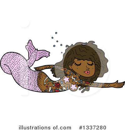 Royalty-Free (RF) Mermaid Clipart Illustration by lineartestpilot - Stock Sample #1337280
