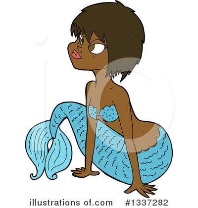 Royalty-Free (RF) Mermaid Clipart Illustration by lineartestpilot - Stock Sample #1337282