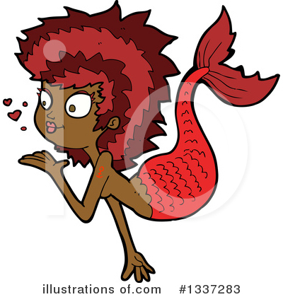 Royalty-Free (RF) Mermaid Clipart Illustration by lineartestpilot - Stock Sample #1337283