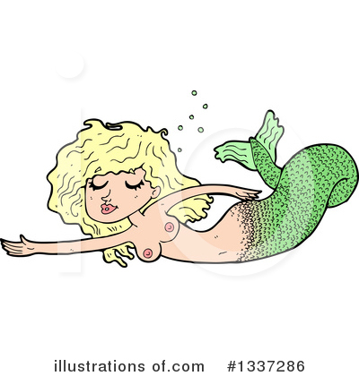Royalty-Free (RF) Mermaid Clipart Illustration by lineartestpilot - Stock Sample #1337286