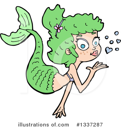Royalty-Free (RF) Mermaid Clipart Illustration by lineartestpilot - Stock Sample #1337287