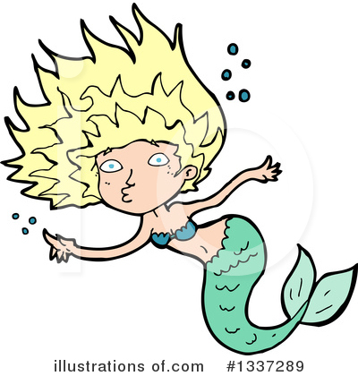 Royalty-Free (RF) Mermaid Clipart Illustration by lineartestpilot - Stock Sample #1337289