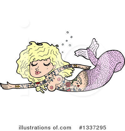 Royalty-Free (RF) Mermaid Clipart Illustration by lineartestpilot - Stock Sample #1337295