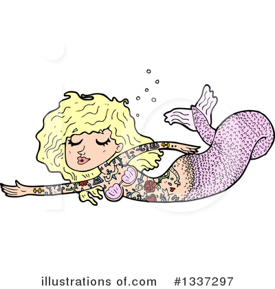 Royalty-Free (RF) Mermaid Clipart Illustration by lineartestpilot - Stock Sample #1337297
