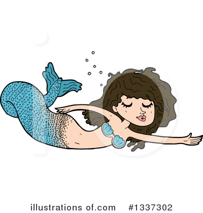 Royalty-Free (RF) Mermaid Clipart Illustration by lineartestpilot - Stock Sample #1337302
