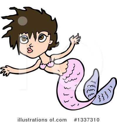 Royalty-Free (RF) Mermaid Clipart Illustration by lineartestpilot - Stock Sample #1337310
