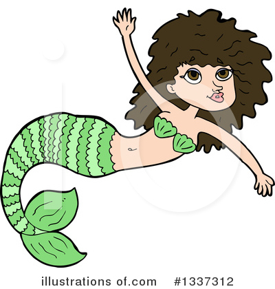 Royalty-Free (RF) Mermaid Clipart Illustration by lineartestpilot - Stock Sample #1337312
