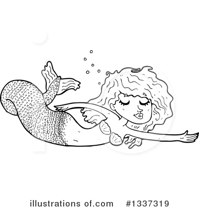 Mermaid Clipart #1337319 by lineartestpilot