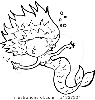 Mermaid Clipart #1337324 by lineartestpilot