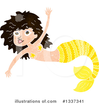 Royalty-Free (RF) Mermaid Clipart Illustration by lineartestpilot - Stock Sample #1337341