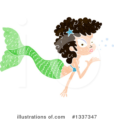 Royalty-Free (RF) Mermaid Clipart Illustration by lineartestpilot - Stock Sample #1337347