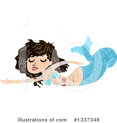 Royalty-Free (RF) Mermaid Clipart Illustration by lineartestpilot - Stock Sample #1337348