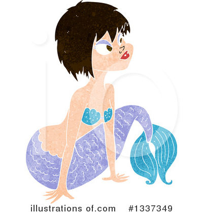 Royalty-Free (RF) Mermaid Clipart Illustration by lineartestpilot - Stock Sample #1337349