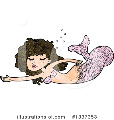 Royalty-Free (RF) Mermaid Clipart Illustration by lineartestpilot - Stock Sample #1337353