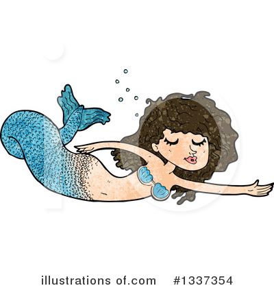 Royalty-Free (RF) Mermaid Clipart Illustration by lineartestpilot - Stock Sample #1337354