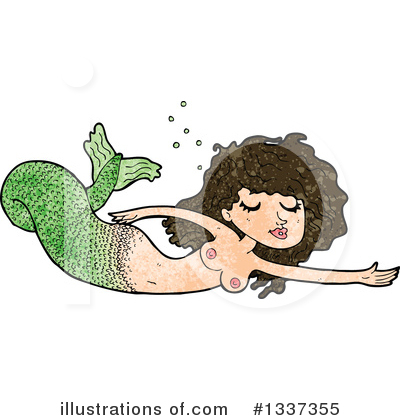 Royalty-Free (RF) Mermaid Clipart Illustration by lineartestpilot - Stock Sample #1337355