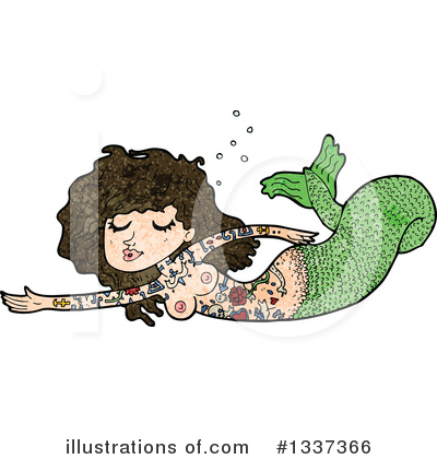 Royalty-Free (RF) Mermaid Clipart Illustration by lineartestpilot - Stock Sample #1337366