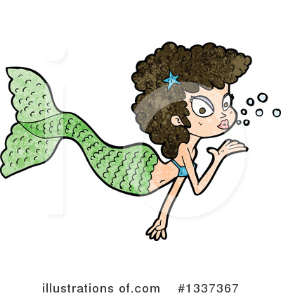 Royalty-Free (RF) Mermaid Clipart Illustration by lineartestpilot - Stock Sample #1337367