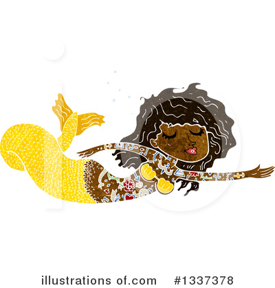 Royalty-Free (RF) Mermaid Clipart Illustration by lineartestpilot - Stock Sample #1337378