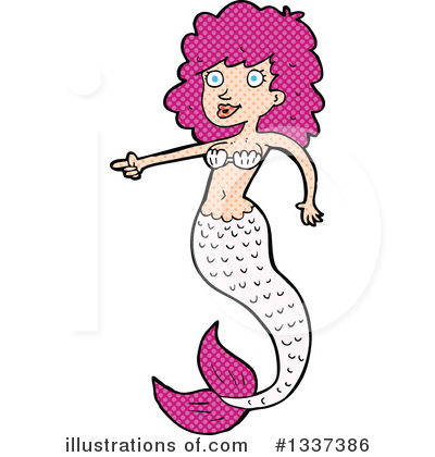 Royalty-Free (RF) Mermaid Clipart Illustration by lineartestpilot - Stock Sample #1337386