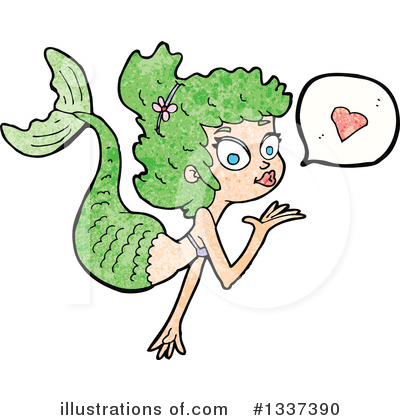 Royalty-Free (RF) Mermaid Clipart Illustration by lineartestpilot - Stock Sample #1337390