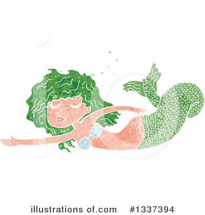 Royalty-Free (RF) Mermaid Clipart Illustration by lineartestpilot - Stock Sample #1337394