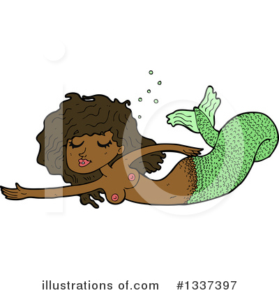 Royalty-Free (RF) Mermaid Clipart Illustration by lineartestpilot - Stock Sample #1337397