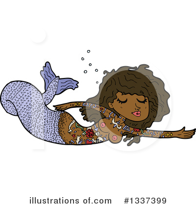 Royalty-Free (RF) Mermaid Clipart Illustration by lineartestpilot - Stock Sample #1337399