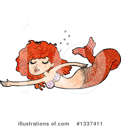 Royalty-Free (RF) Mermaid Clipart Illustration by lineartestpilot - Stock Sample #1337411