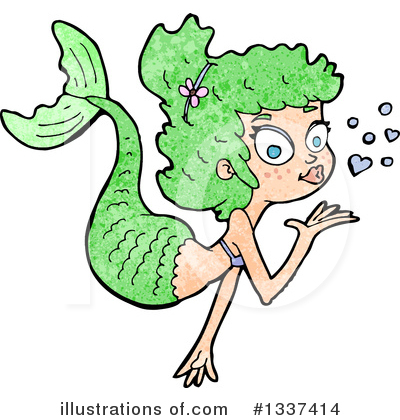 Royalty-Free (RF) Mermaid Clipart Illustration by lineartestpilot - Stock Sample #1337414