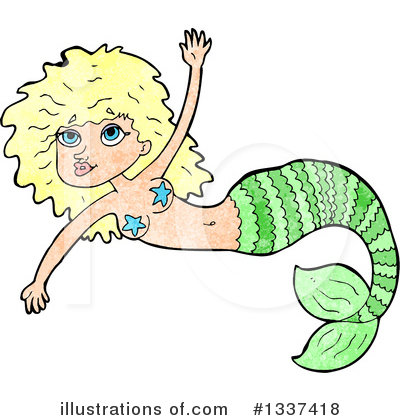 Royalty-Free (RF) Mermaid Clipart Illustration by lineartestpilot - Stock Sample #1337418