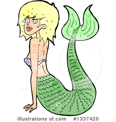 Royalty-Free (RF) Mermaid Clipart Illustration by lineartestpilot - Stock Sample #1337420