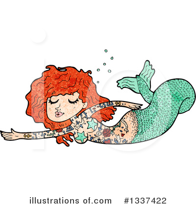 Royalty-Free (RF) Mermaid Clipart Illustration by lineartestpilot - Stock Sample #1337422