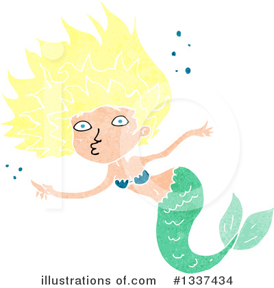 Royalty-Free (RF) Mermaid Clipart Illustration by lineartestpilot - Stock Sample #1337434