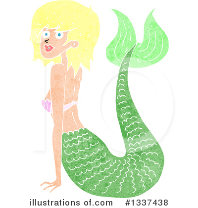 Royalty-Free (RF) Mermaid Clipart Illustration by lineartestpilot - Stock Sample #1337438