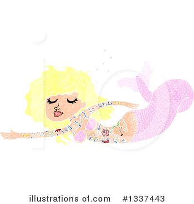 Royalty-Free (RF) Mermaid Clipart Illustration by lineartestpilot - Stock Sample #1337443