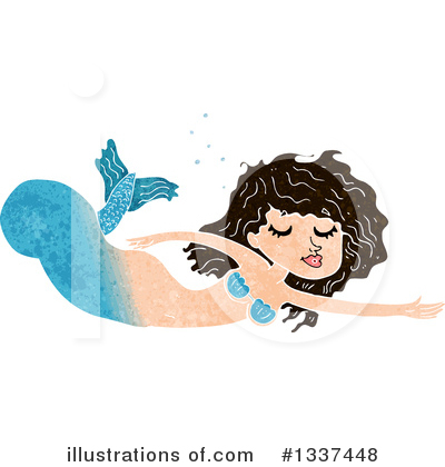 Royalty-Free (RF) Mermaid Clipart Illustration by lineartestpilot - Stock Sample #1337448