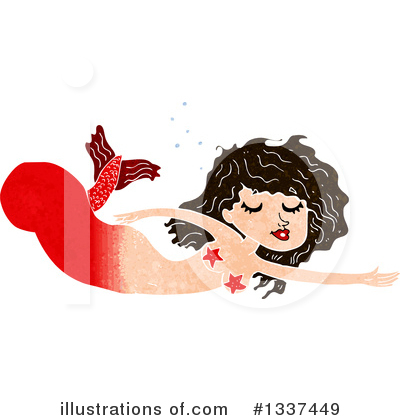 Royalty-Free (RF) Mermaid Clipart Illustration by lineartestpilot - Stock Sample #1337449