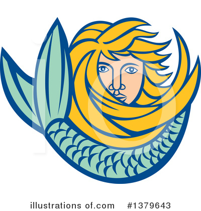 Mermaid Clipart #1379643 by patrimonio