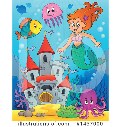 Mermaid Clipart #1457000 by visekart