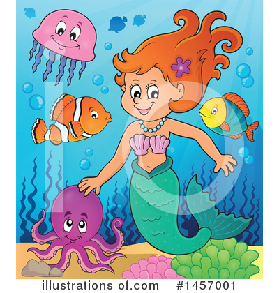 Mermaid Clipart #1457001 by visekart