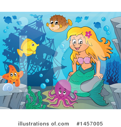 Mermaid Clipart #1457005 by visekart