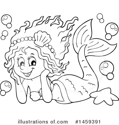 Royalty-Free (RF) Mermaid Clipart Illustration by visekart - Stock Sample #1459391
