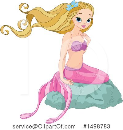 Royalty-Free (RF) Mermaid Clipart Illustration by Pushkin - Stock Sample #1498783