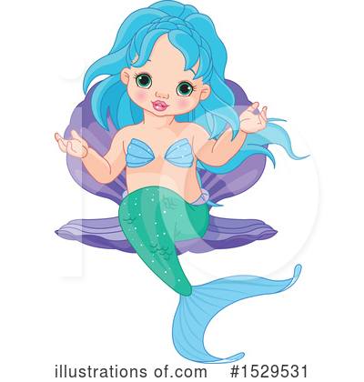 Mermaid Clipart #1529531 by Pushkin