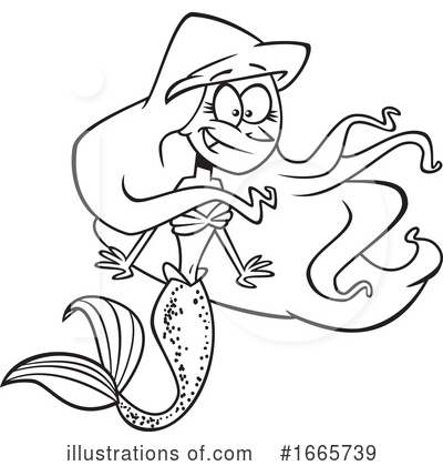 Mermaid Clipart #1665739 by toonaday