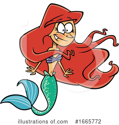 Royalty-Free (RF) Mermaid Clipart Illustration by toonaday - Stock Sample #1665772