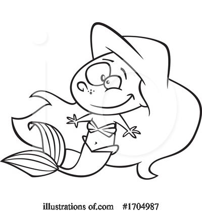 Mermaid Clipart #1704987 by toonaday