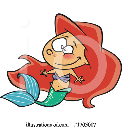 Royalty-Free (RF) Mermaid Clipart Illustration by toonaday - Stock Sample #1705017